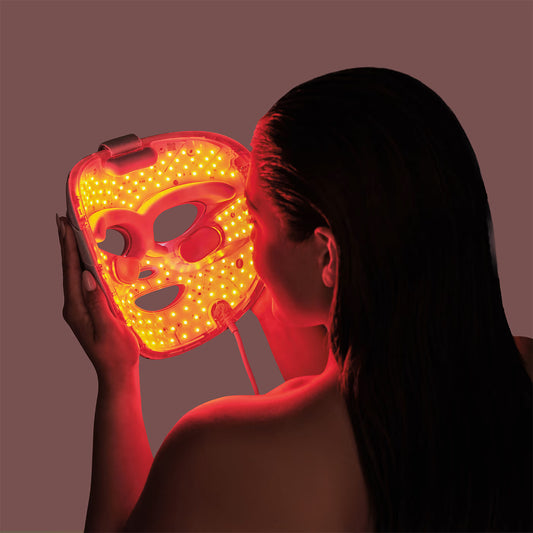Silicone LED mask for skin rejuvenation — 7‑color light therapy facial device