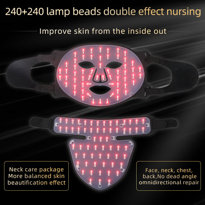 Flexible silicone LED face mask — premium wearable light therapy tool