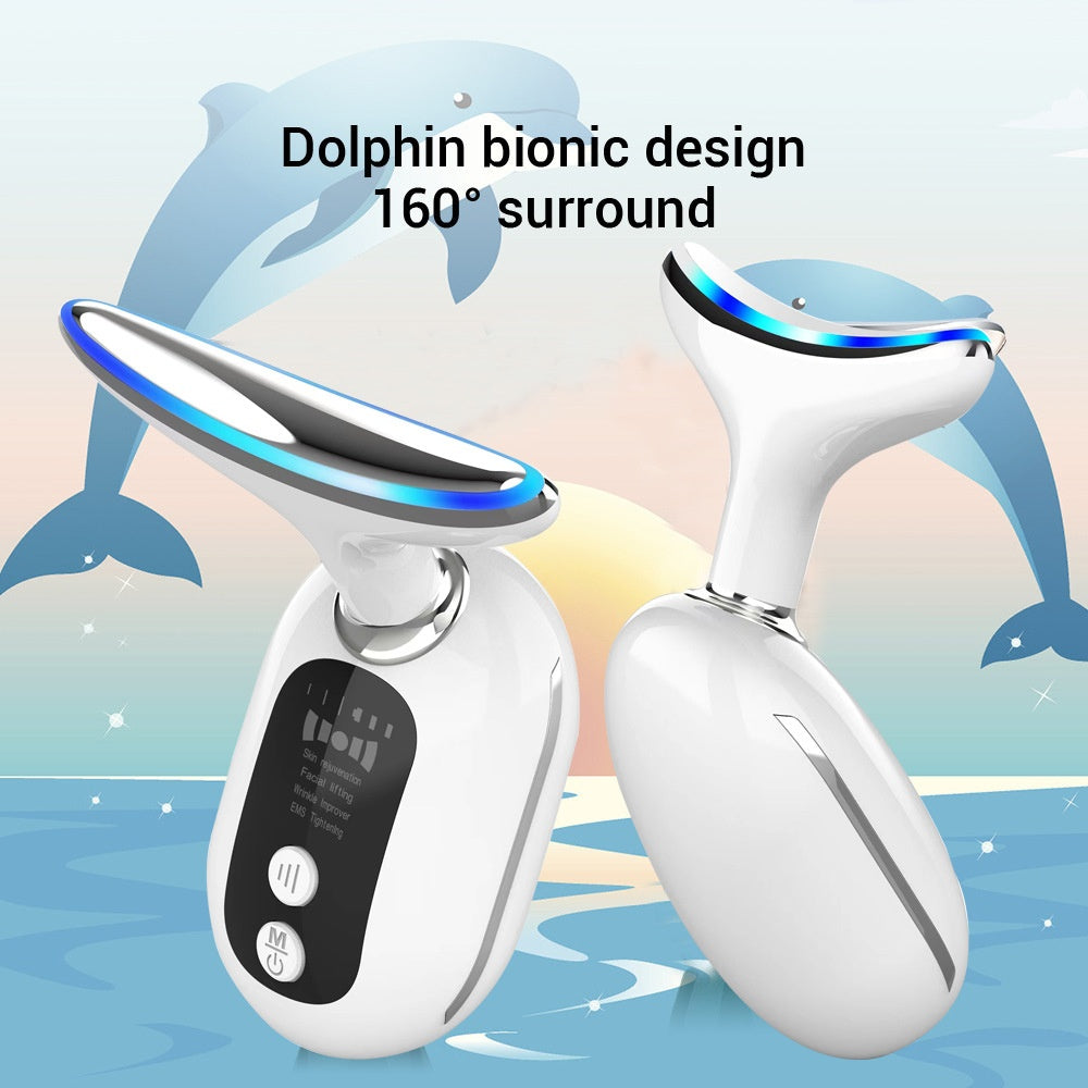 Neck Beauty Instrument Household Face Inductive Therapeutical Instrument Lifting Light Lines Neck Skin Rejuvenation Color Light Micro Current