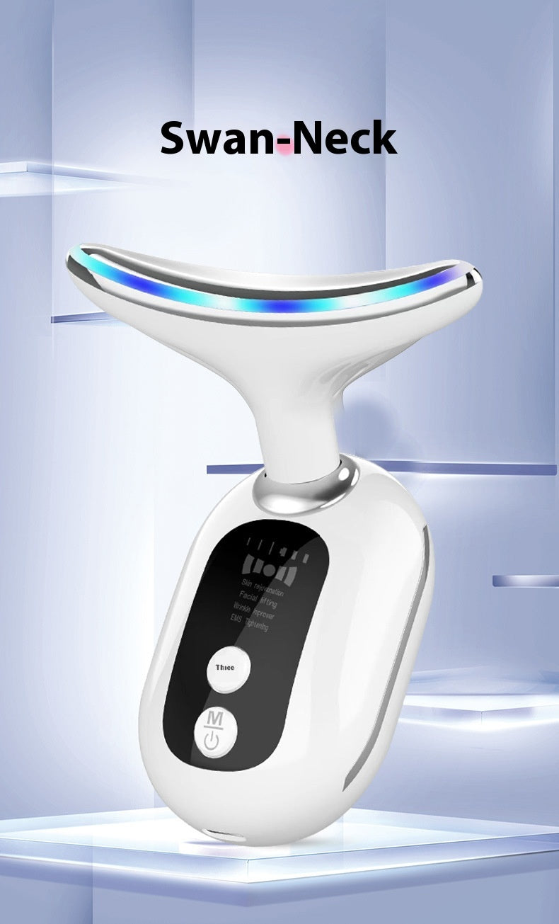 Neck Beauty Instrument Household Face Inductive Therapeutical Instrument Lifting Light Lines Neck Skin Rejuvenation Color Light Micro Current