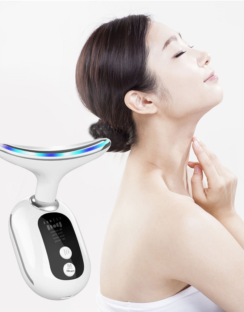 Neck Beauty Instrument Household Face Inductive Therapeutical Instrument Lifting Light Lines Neck Skin Rejuvenation Color Light Micro Current