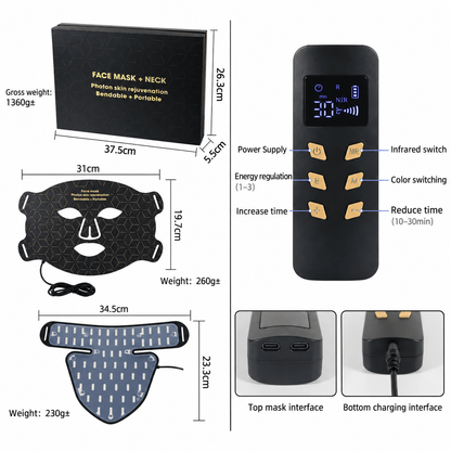 4-Mode LED Light Therapy Mask for Face &amp; Neck