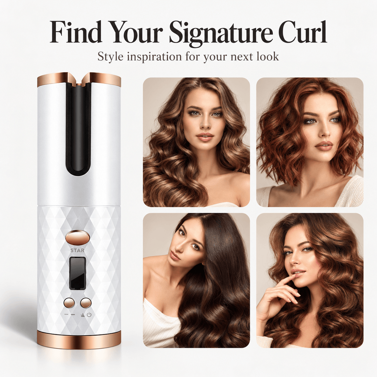 Cordless Automatic Hair Curler – Rechargeable